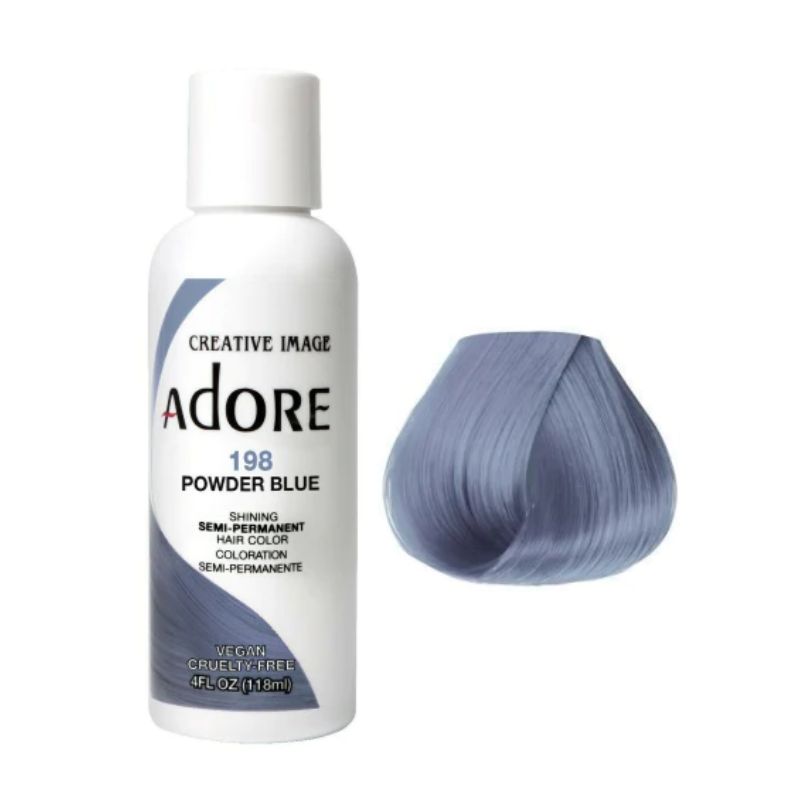 Adore Semi Permanent Hair Colour 198 Powder Blue 118ml Discount